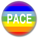 Regenbogenflagge Button Pace