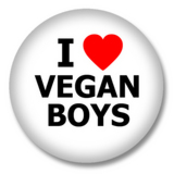 I love Vegan Boys Button