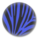 Animal Print Button Badge blaues Zebrafellmuster