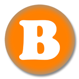 Buchstaben Buttons - Weiß auf Dunkelorange