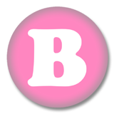 Buchstaben Buttons - Weiß auf Pink