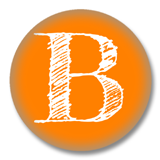 Buchstaben Buttons - Weiß auf Dunkelorange