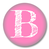 Buchstaben Buttons - Weiß auf Pink