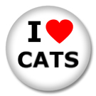 I love Cats Button Badge / Ansteckbutton