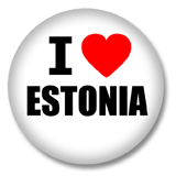 Estland Button - I love Estonia Button