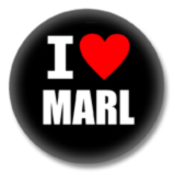 I love Marl Button