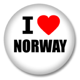 Norwegen Button - I love Norway