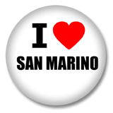 San Marino Button - I love San Marino