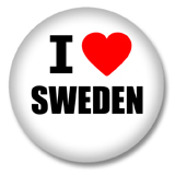 Schweden Button - I love Sweden