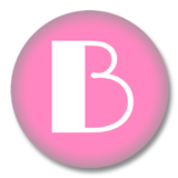 Buchstaben Buttons - Weiß auf Pink