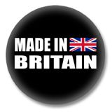 Großbritannien Button - Made in Britain