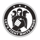 Lets Fight White Pride Button Badge / Ansteckbutton