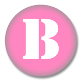 Buchstaben Buttons - Weiß auf Pink