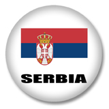 Serbien Flagge Button