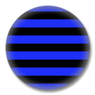 Schwarz / Blau gestreifter Button
