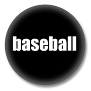 Baseball Button – Weiß auf Schwarz