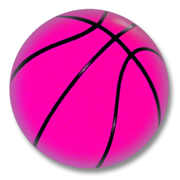 Basketball Button – Pink