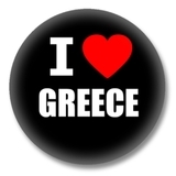Griechenland Ansteckbutton — I love Greece