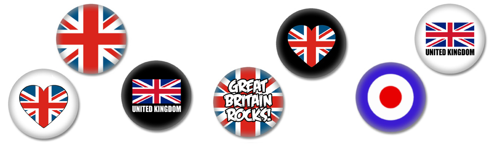 Großbritannien Buttons