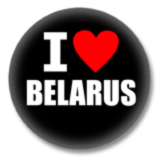 Weißrussland Ansteckbutton - I Love Belarus
