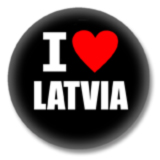 Lettland Ansteckbutton - I Love Latvia