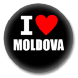 Moldawien Ansteckbutton - I Love Moldova