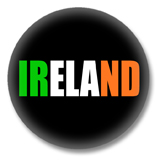 Irland Schriftzug Button