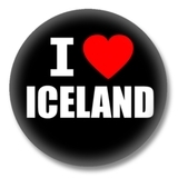 Island Ansteckbutton — I love Iceland