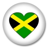 Jamaika Button — Flagge von Jamaika in Herzform
