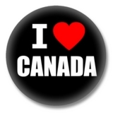 Kanada Ansteckbutton — I love Canada