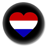 Niederlande Button - Flagge als Herz