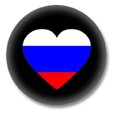 Button Russland Flagge Ø 50 mm
