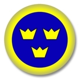 Schweden Button — Schwedische Kokarde