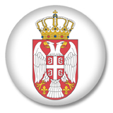 Serbien Wappen Button