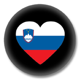 Slowenien Button - Flagge als Herz