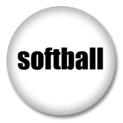 Softball Button – Schwarz auf Weiß