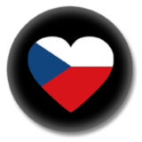 Tschechien Button - Flagge als Herz