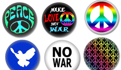 Frieden / Peace Buttons